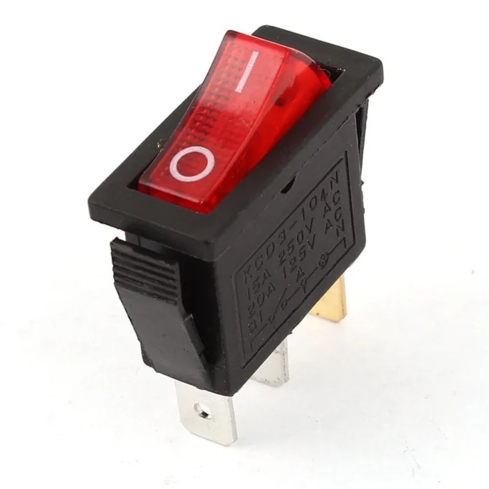 16A 250V AC DPDT 3 PIN ROCKER SWITCH - Image 1