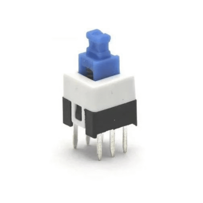 7x7mm 6 Pin DPDT Self-Lock lock Push Switch - Image 1