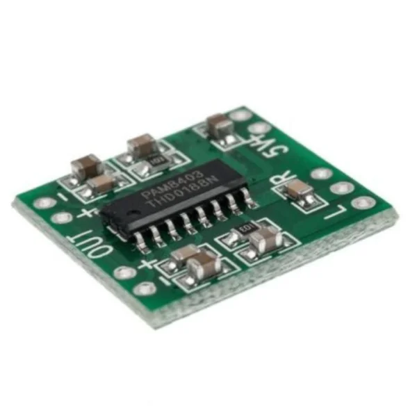 5V 2 Channel Stereo Mini Class D Digital Audio Power Amplifier Board (PAM8403 2x3W with Volume)