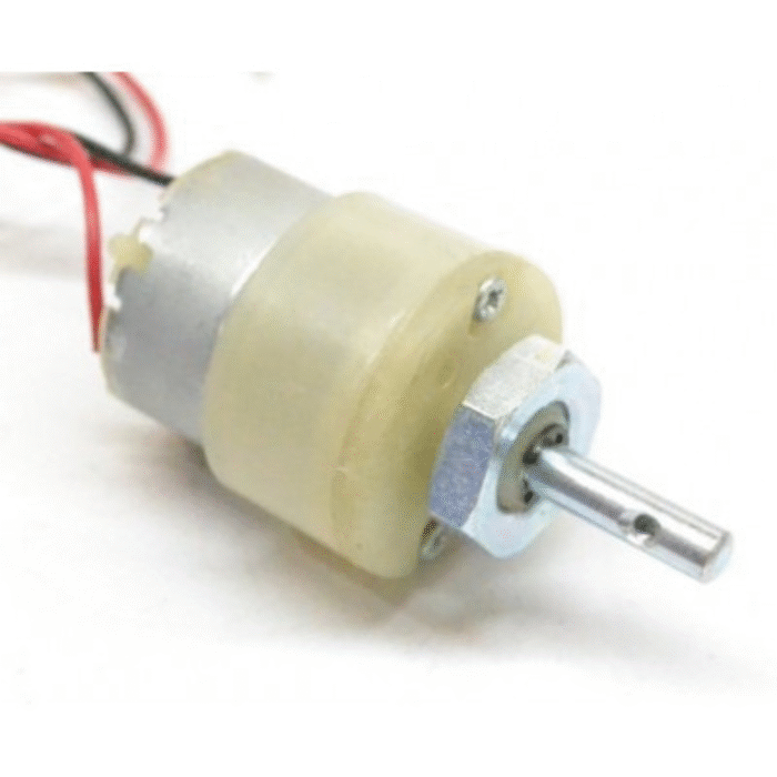 300 rpm – 12V Centre Shaft DC Geared Motor for robotics - Image 1