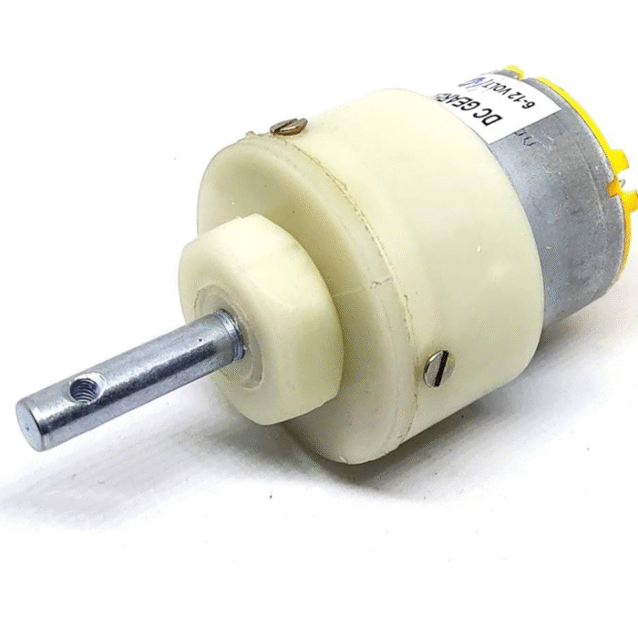 60 rpm – 12V Centre Shaft DC Geared Motor for robotics - Image 1