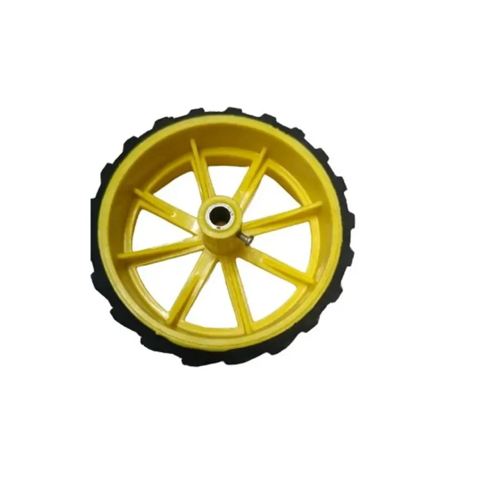 W-10x4 10 X 4 Cm Robot Wheels, Tyres for 8 mm Shaft Geared Dc Motor - Image 1