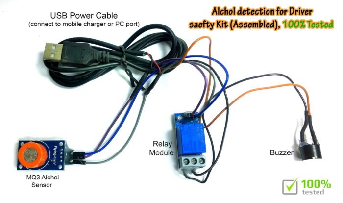 Alcohol detection for Driver Safety DIY Experiments  Science Project Model  STEM KIT (Assembled), 100% Tested - Image 2