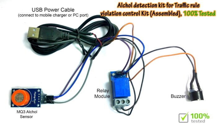 Alcohol Detection Kit for Traffic Rule Violation Control DIY Experiments Science Project Model  STEM KIT (Assembled), 100% Tested - Image 3
