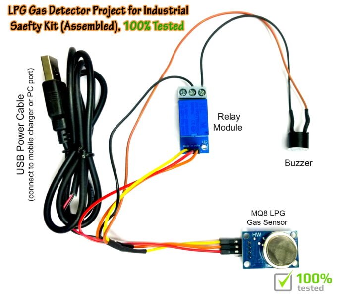 LPG Gas Detector Project for Industrial Safety DIY Experiments Science Project Model  STEM KIT (Assembled) | 100% Tested - Image 3