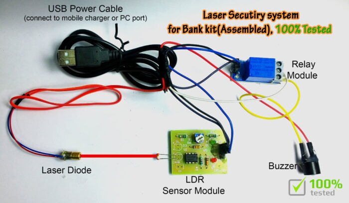 Laser Secutiry system for Bank DIY Experiments  Science Project Model  STEM KIT (Assembled), 100% Tested - Image 2