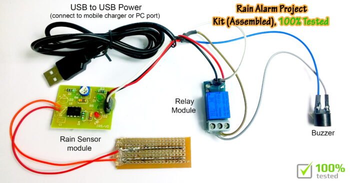 Rain Alarm Project DIY Experiments Science Project Model  STEM KIT (Assembled, 100% Tested) - Image 4