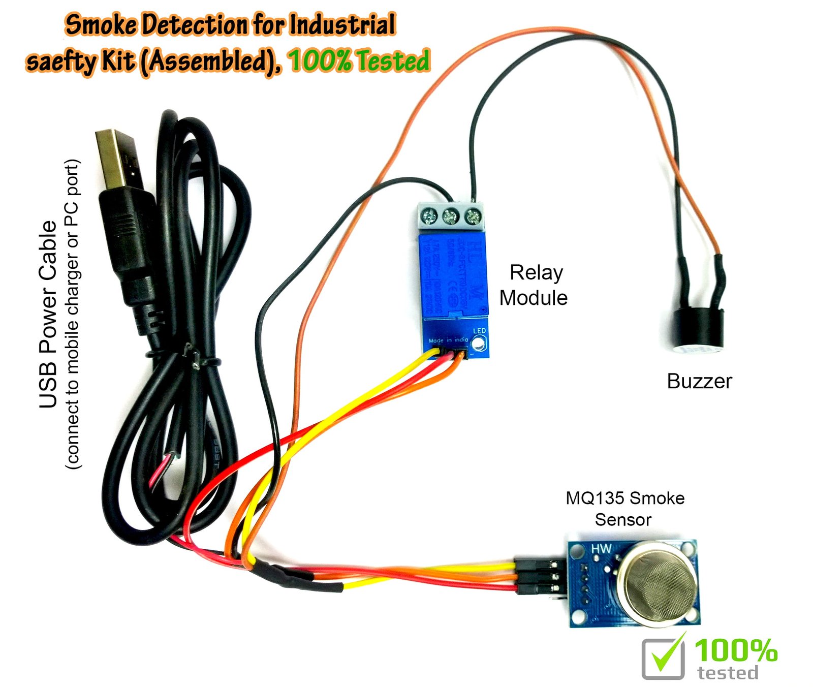 Smoke Detection for Industrial safety DIY Experiments Science Project ... Circuit Diagram