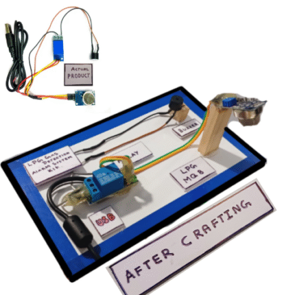 LPG Gas Detection and Alarm System DIY Experiments Science Project Model STEM KIT (Assembled), 100% Tested