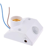 E27 PIR Infrared Motion Sensor LED Lamp Holder Control Switch, Multicolored (BE0364)