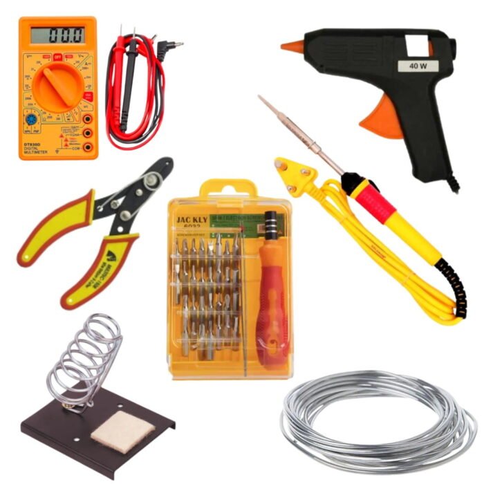 25watt Soldering Iron Starter Kit With Glue Gun For DIY Craft and Electronic & Industrial Work - Image 1