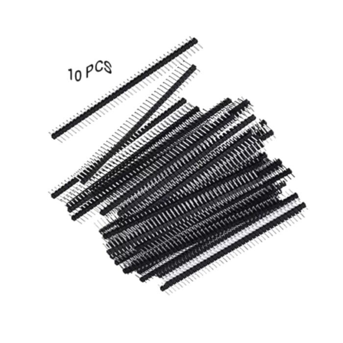 40 Pin 0.1 Inch (2.54mm) Straight Single Row Male Pin Header Connector Electronic Components Electronic Hobby Kit - Image 1