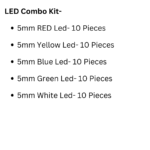 Led Combo (Red-Yellow-Blue- Green-White) 5mm 10pcs each - Image 7
