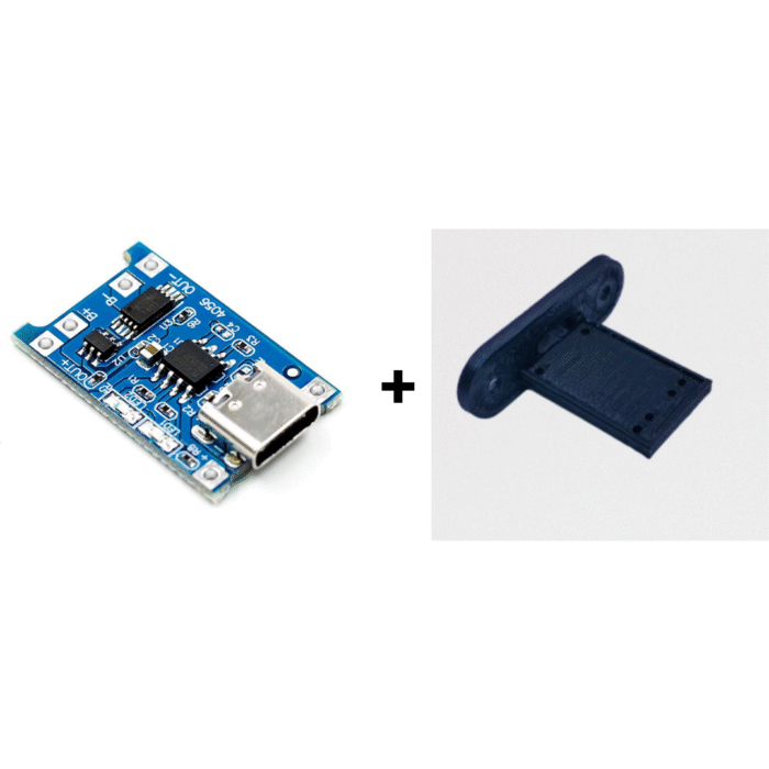 TP4056 (C Type) Charging Module + Panel Mounted Holder - 044 - Image 1