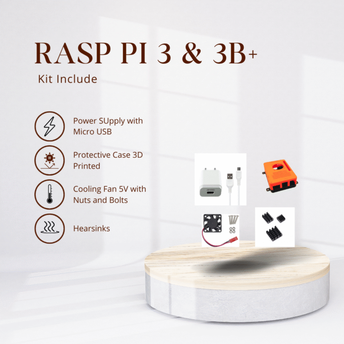 raspberry pi 3 3B Power supply case heatsink fan