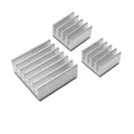3-in-1 Aluminum Heat Sink Set for Raspberry Pi 3/4 – Efficient Cooling for Overclocking and High Power Use