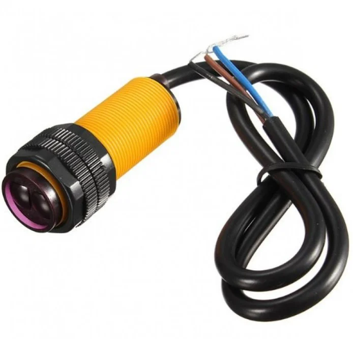 sensor E18-D80NK NPN-NO Adjustable IR Proximity Sensor Switch – 3-80cm Range for Obstacle Detection - Image 1