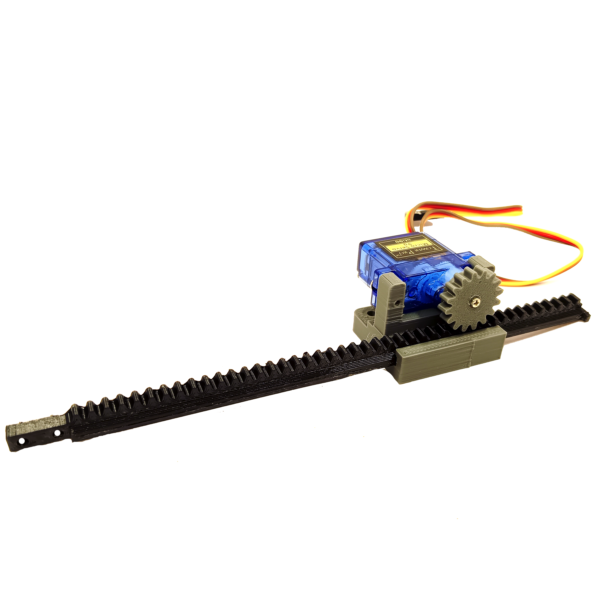 SG90 servo rack and pinion
