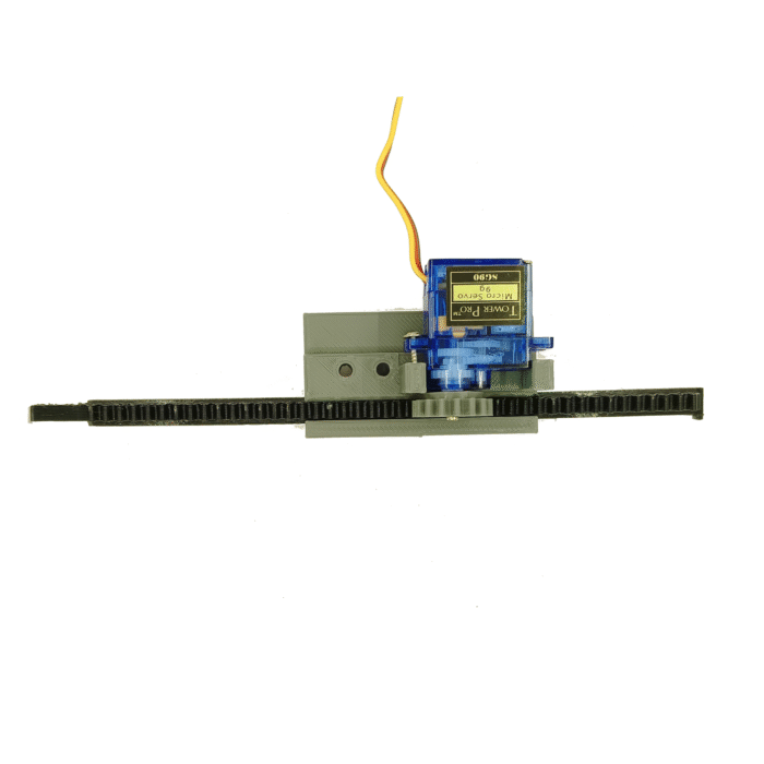 SG90/MG90 Servo Motor Rack and Pinion with Mounting Support (Rack length160mm) (Servo Motor Not Included) - 058 - Image 5