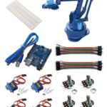 4-DOF Robotic Arm Combo Kit with Gripper – DIY STEM Robot Arm with Servo Motors - (040)