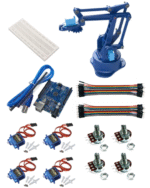 4-DOF Robotic Arm Combo Kit with Gripper – DIY STEM Robot Arm with Servo Motors