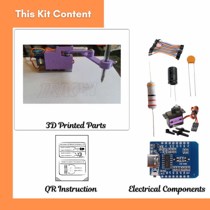 DIY Tracey Drawing Machine Kit – Wemos D1 Mini Wi-Fi Art Robot with 3D Printed Parts - Image 2