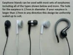 3D Printed Earphone Stand (Pack of 4, Color May Vary) – Compact Cable Organizer for Wired Earphones - 111 - Image 3