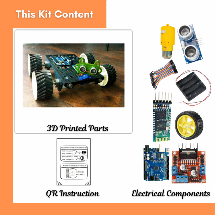 Bluetooth & Autonomous Obstacle-Avoiding Smart Car Kit | Mobile Controlled STEM DIY Kit for Beginners - Image 2