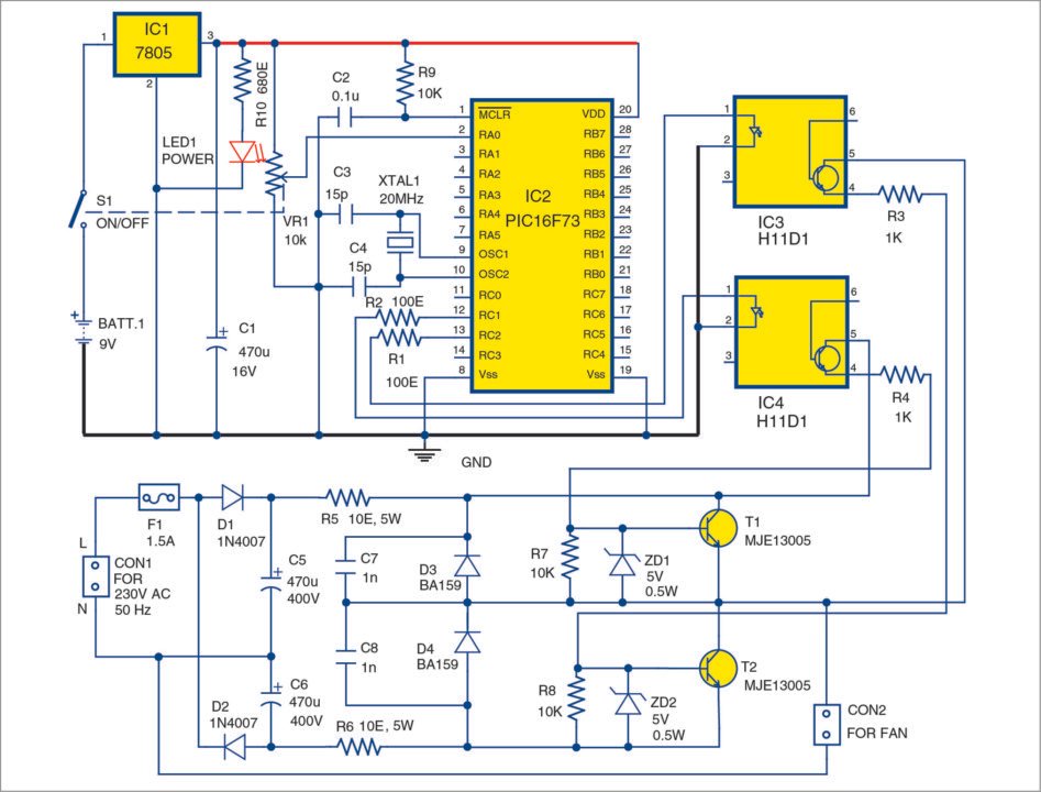 Low voltage smart fan power