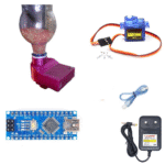 DIY Programmable Aquarium Fish Feeder Kit – Automatic Granular Food Dispenser with Arduino Nano & SG90 Servo - (089)
