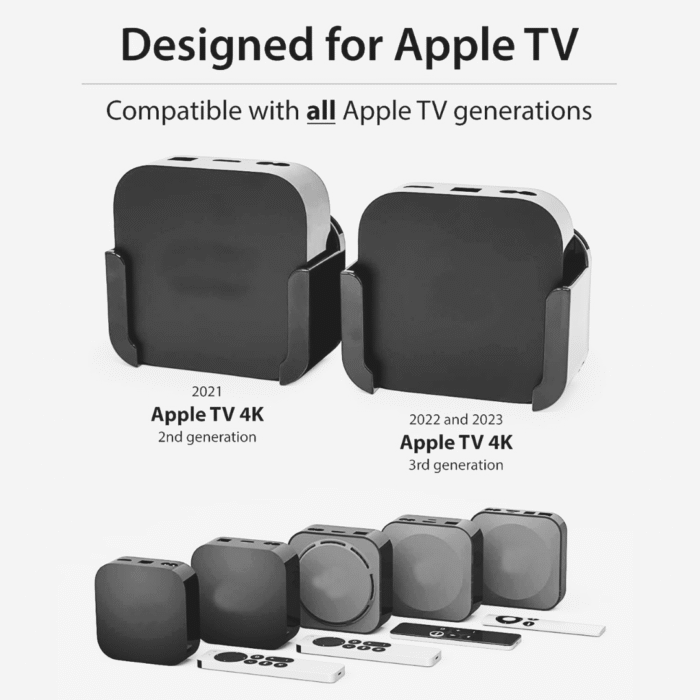 Wall Mount Holder Bracket Compatible with Apple TV 4K (1st to 4th Generation) | Space-Saving Apple TV Mount | Durable & Easy Installation - 099 - Image 3