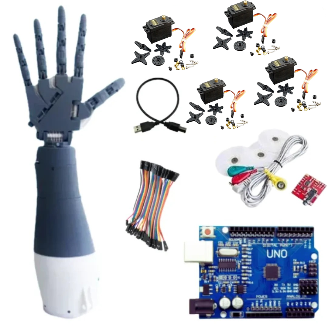Untitled design (3) 3D Printed EMG-Controlled Prosthetic Hand Kit | DIY Bionic Hand for Biomedical & Robotics Projects (55) - Image 1