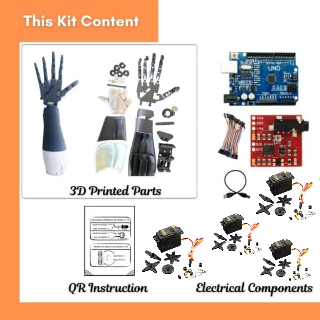 Untitled design (4) 3D Printed EMG-Controlled Prosthetic Hand Kit | DIY Bionic Hand for Biomedical & Robotics Projects (55) - Image 2