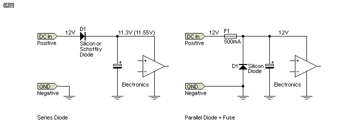 Reverse voltage protection for audio