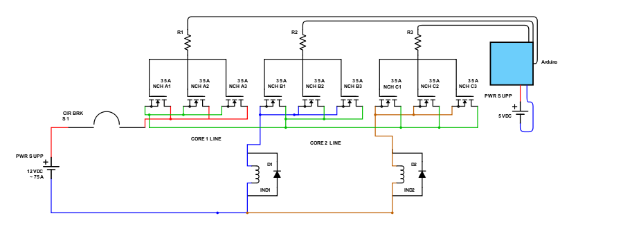MOSFET high-current switch design