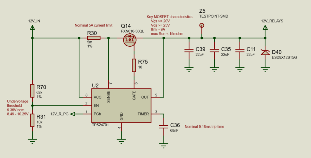 MOSFET Over-Current Shutdown