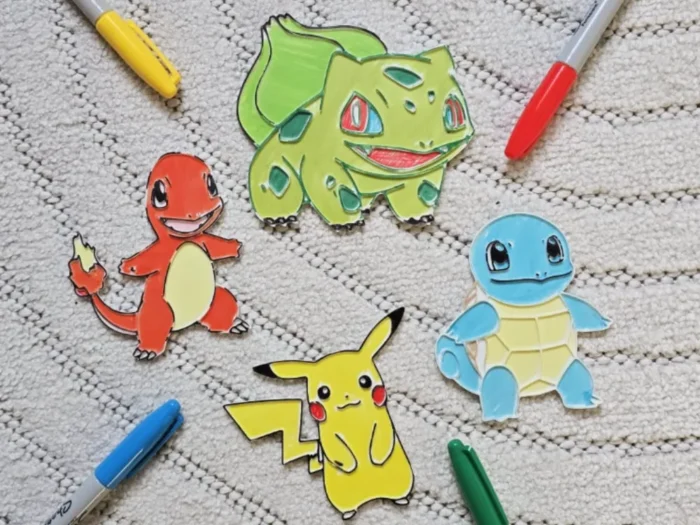 Pocket Creature DIY Coloring Set 3D Printed | 4 Mini Keychain Toys for Kids | Paintable Cute Character Models for Return Gifts, School & Art Fun - 128 - Image 1