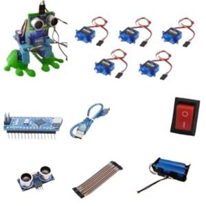 Arduped Biped DIY Walking Robot Kit – Compatible Biped Robot with Ultrasonic Obstacle Avoidance – STEM Educational Project for Kids & Beginners