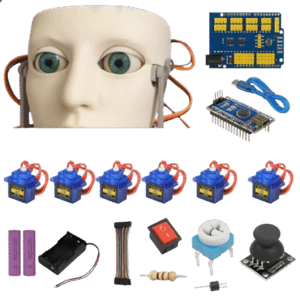 Face with Dual Eye /Bionic robot /Eye Robot Mechanism Animatronics | Simplified Eye Movement Control DIY KIT 3D and Electronic Parts