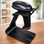 Universal Barcode Scanner Holder Stand | Desk & Counter Mount | Handheld Scanner Stand for Retail Store, Shopping Mall, POS Billing Counter (Black) - (170)