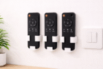 Universal BLDC Fan Remote Holder – Wall Mount Bracket for Atomberg & Other Fans | 3D Printed White PLA | Self-Adhesive, No Drill | Pack of 3