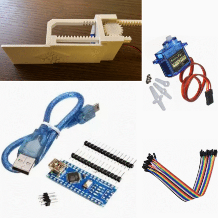 Arduino Automatic Gate Project Kit Using Ultrasonic Sensor | Rack and Pinion Mechanism | DIY Science & Robotics Model for Students - (070)