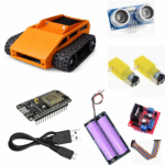 WiFi Controlled Shuttle Space Military Tank Robot DIY Kit using Arduino NodeMCU Mobile App Control - (157)