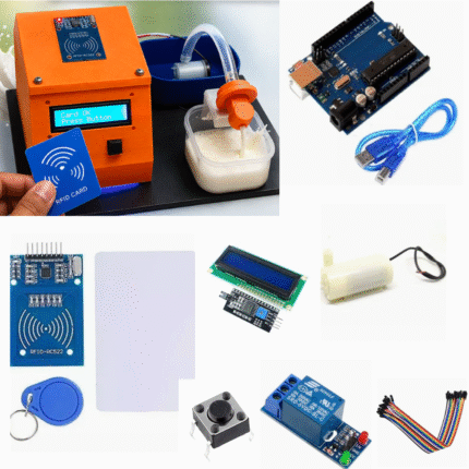 milk atm project, water atm kit, rfid project kit, arduino atm system, smart vending project, engineering project kit, diy automation kit, rfid dispenser, milk vending machine project, water dispenser project, student project kit, final year project, science exhibition project
